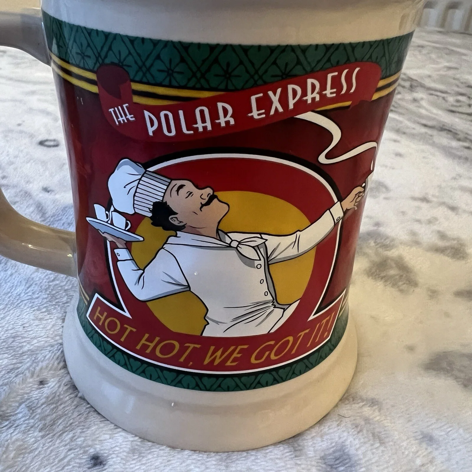 Polar Express Hot Hot Hot Chocolate Mug Warner Bros 3D Embossed Collectable Cup, image 3