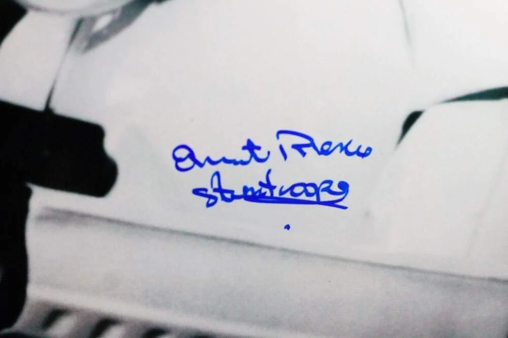 Quentin Pierre — Quentin Pierre Autographed Firing Gun 16x20 Photo w/Stormtrooper- JSA Auth *Blue, image 5