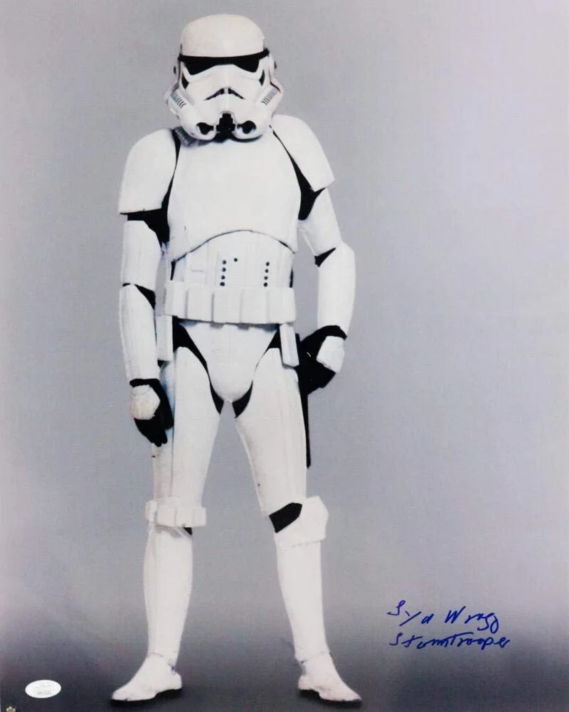Syd Wragg — Syd Wragg Signed Sideways Full Body 16x20 Photo w/ Stormtrooper - JSA Auth *Blue, изображение 4