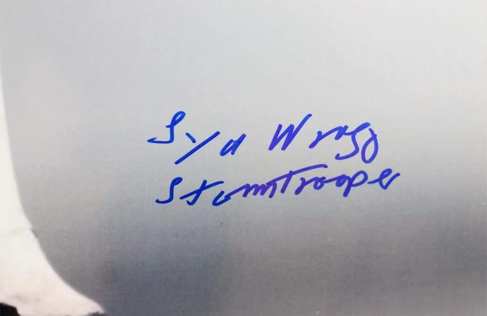 Syd Wragg — Syd Wragg Signed Sideways Full Body 16x20 Photo w/ Stormtrooper - JSA Auth *Blue, изображение 5