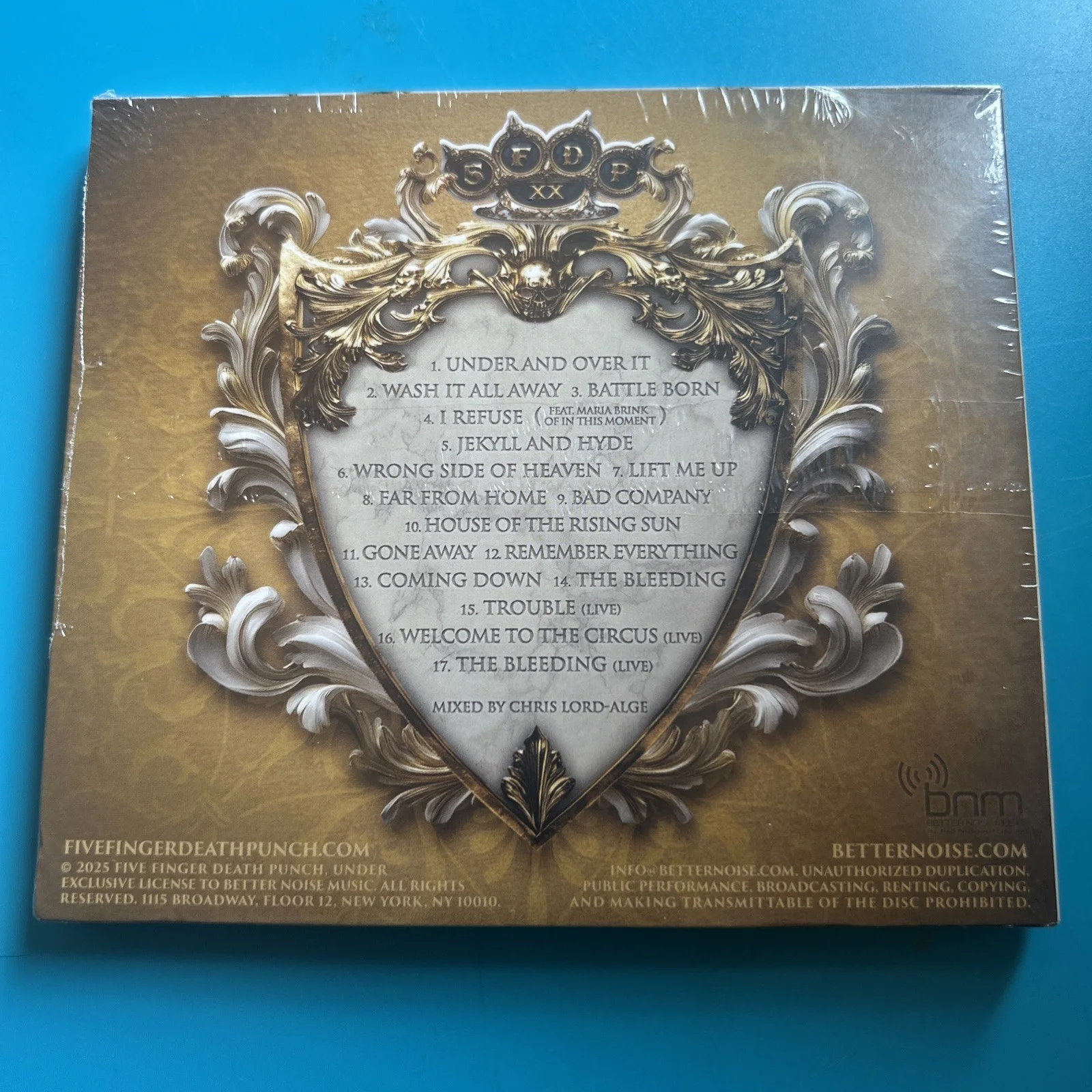 FIVE FINGER DEATH PUNCH BEST OF VOL 2 CD, LENTICULAR COVER +GOLD DISC+POSTER-NEW, изображение 2