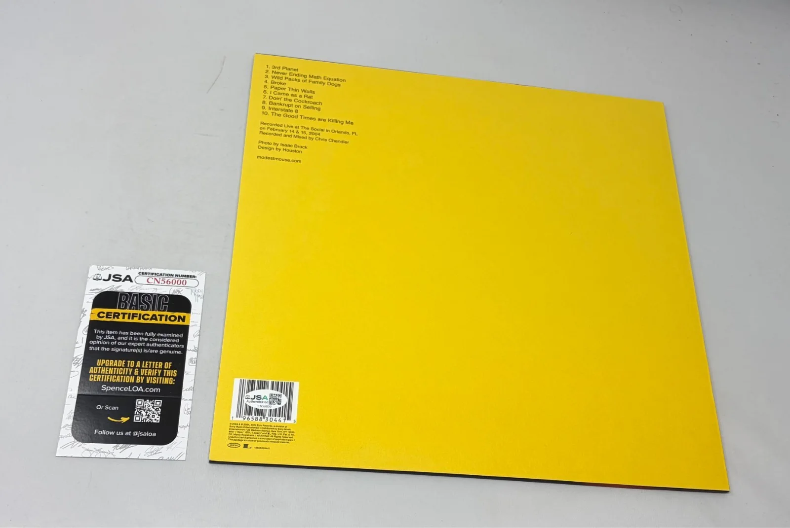 Isaac Brock signed Modest Mouse MMIV Baron Von Bull Rides Again Album JSA COA, image 2
