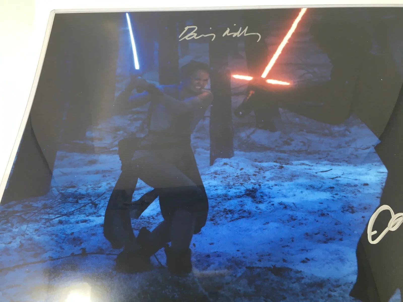 Daisy Ridley Adam Driver — Daisy Ridley Adam Driver Signed 16x20 Star Wars Photo Rey BAS Beckett Witnessed!, изображение 2