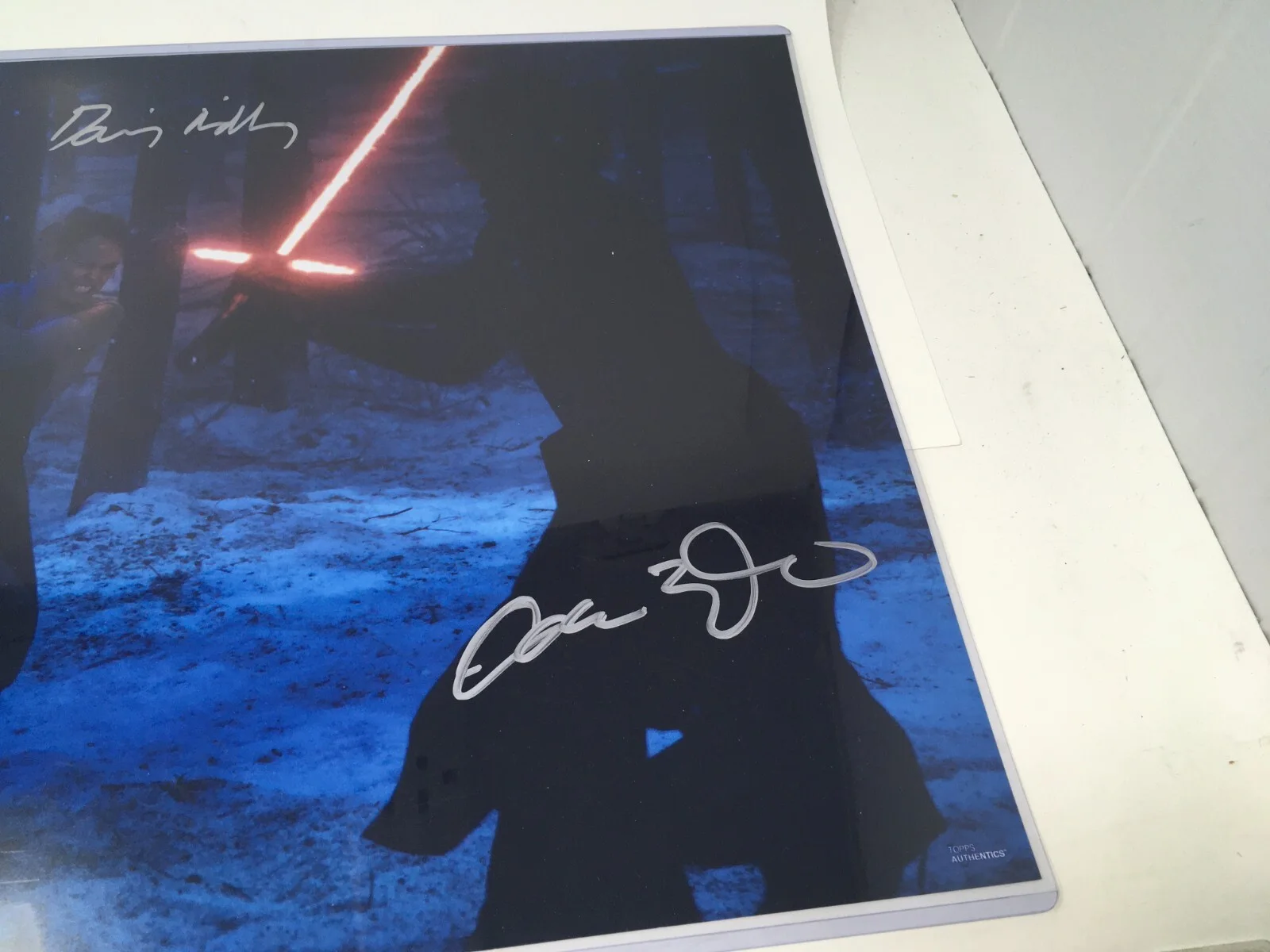 Daisy Ridley Adam Driver — Daisy Ridley Adam Driver Signed 16x20 Star Wars Photo Rey BAS Beckett Witnessed!, изображение 4