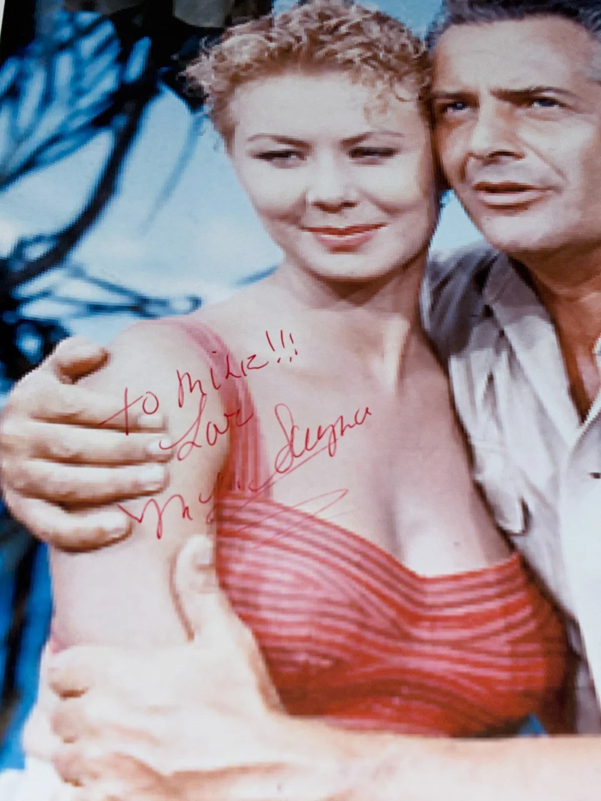 VINTAGE 1958 South Pacific Mitzi Gaynor Rossano Brazzi Signed Autographed Public, изображение 2