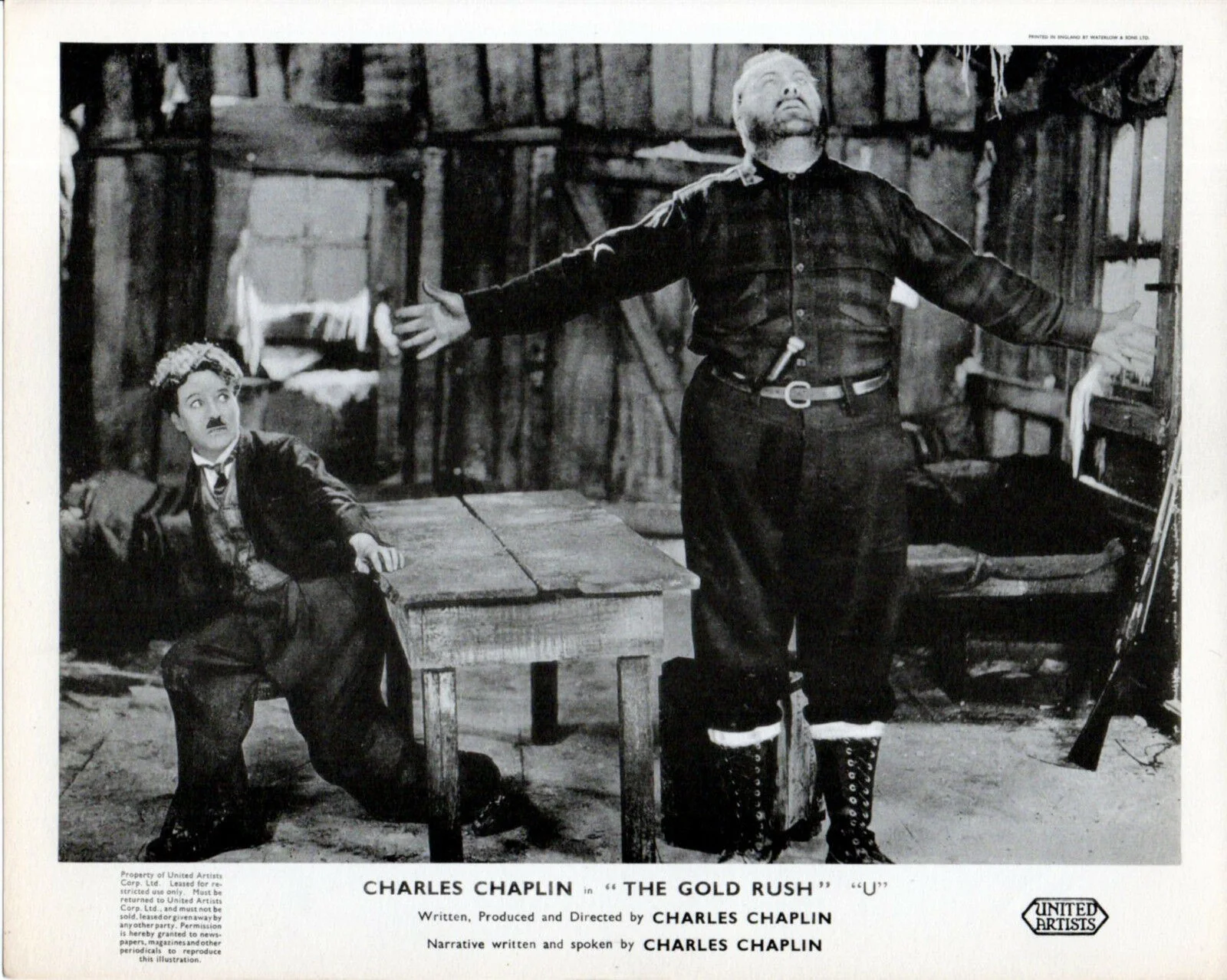 GOLD RUSH 1925 Charlie Chaplin, Mack Swain, Georgia Hale 3 10x8 LOBBY CARDS, изображение 3