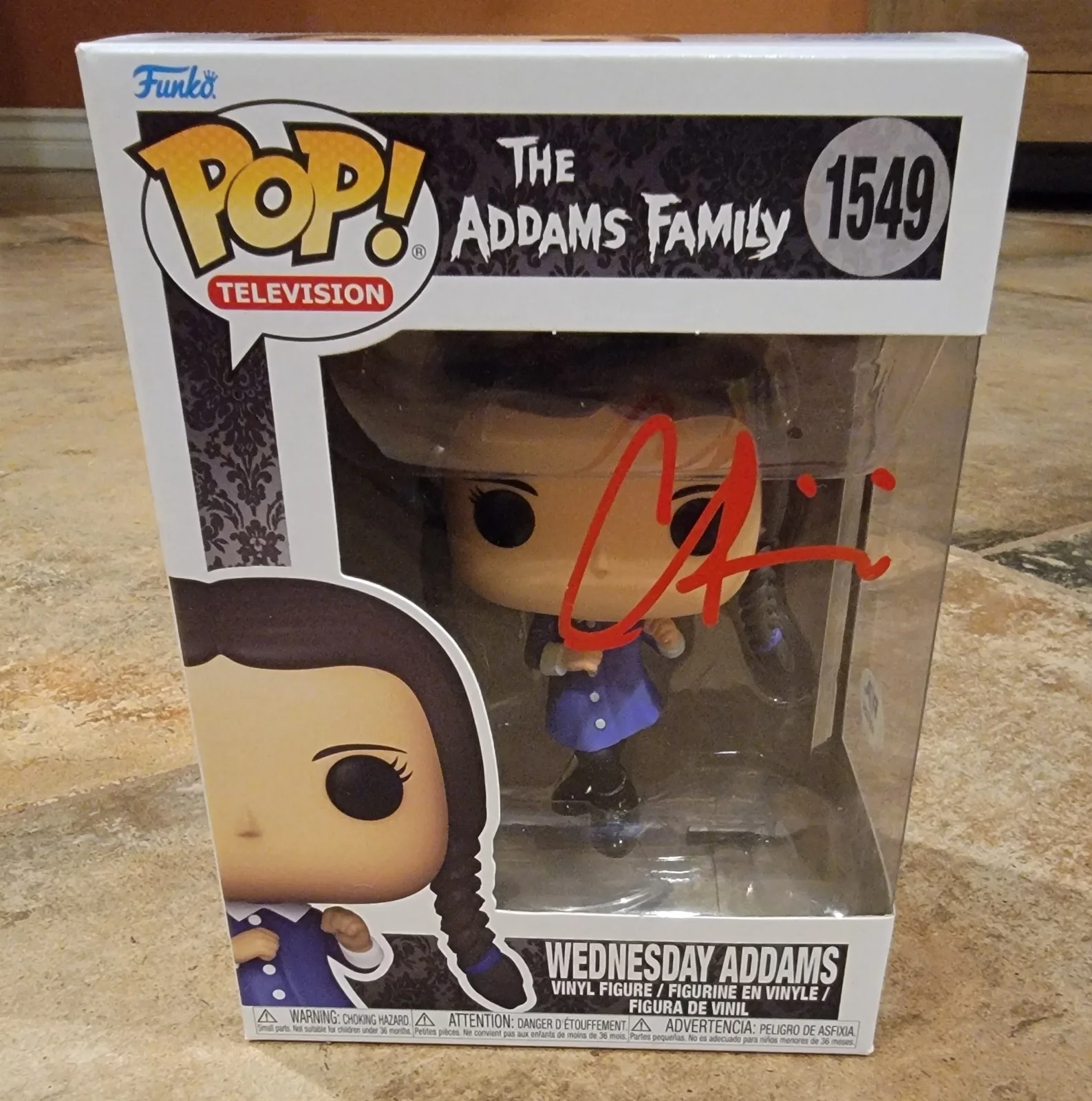 Christina Ricci — Christina Ricci signed Funko Pop 1549 The Addams Family Wednesday PSA DNA red