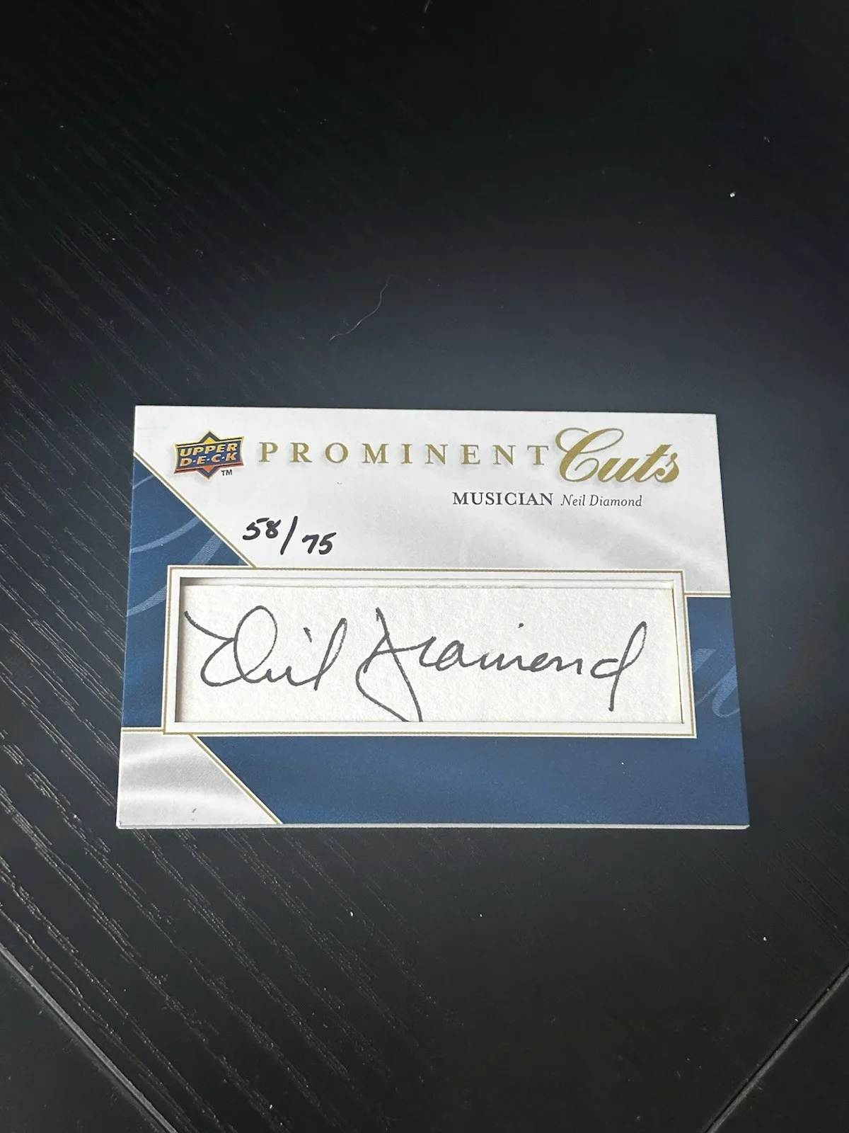 NEIL DIAMOND 2009 Upper Deck Prominent Cuts Song Sung Blue Sweet Caroline 58/75, image 3