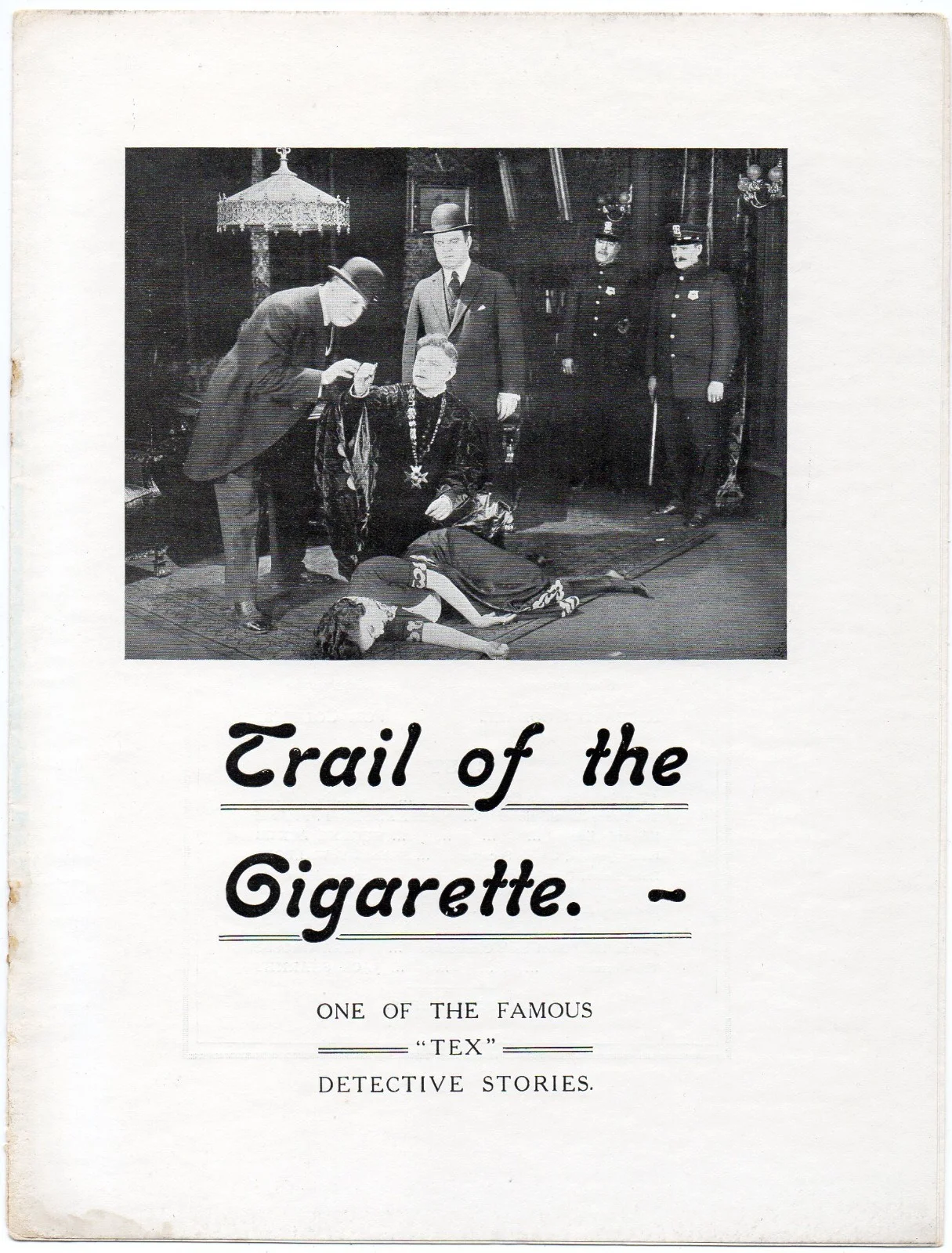 TRAIL OF THE CIGARETTE 1920 Glen White TEX Detective TOM COLLINS UK BROCHURE, изображение 2