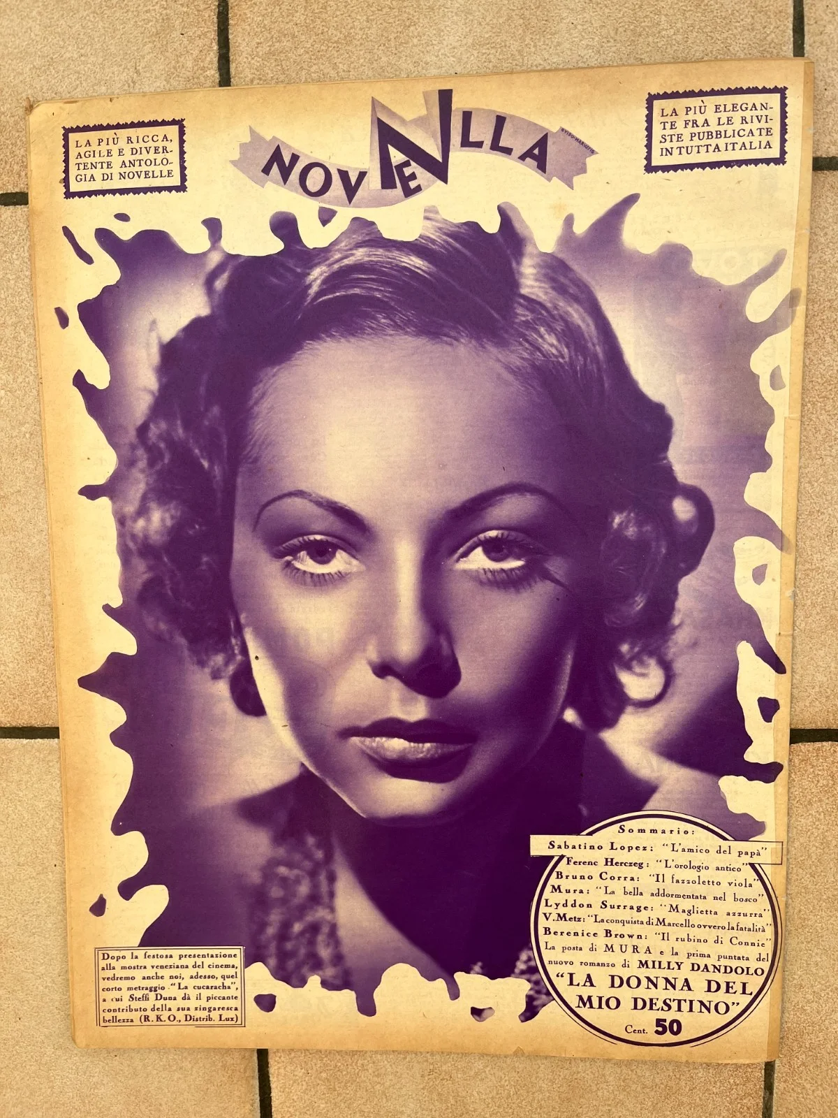 JEAN HARLOW STEFFI DUNA GINGER ROGERS FRED ASTAIRE MYRNA LOY Italian Mag 1936, изображение 2