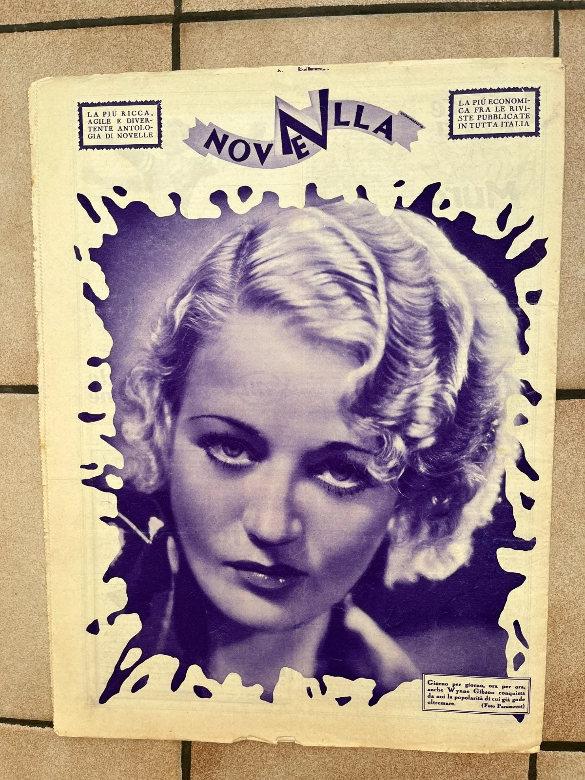 TALLULAH BANKHEAD WYNNE GIBSON GARBO BELLA LUGOSI HAROLD LLOYD Italian Mag 1932, изображение 2