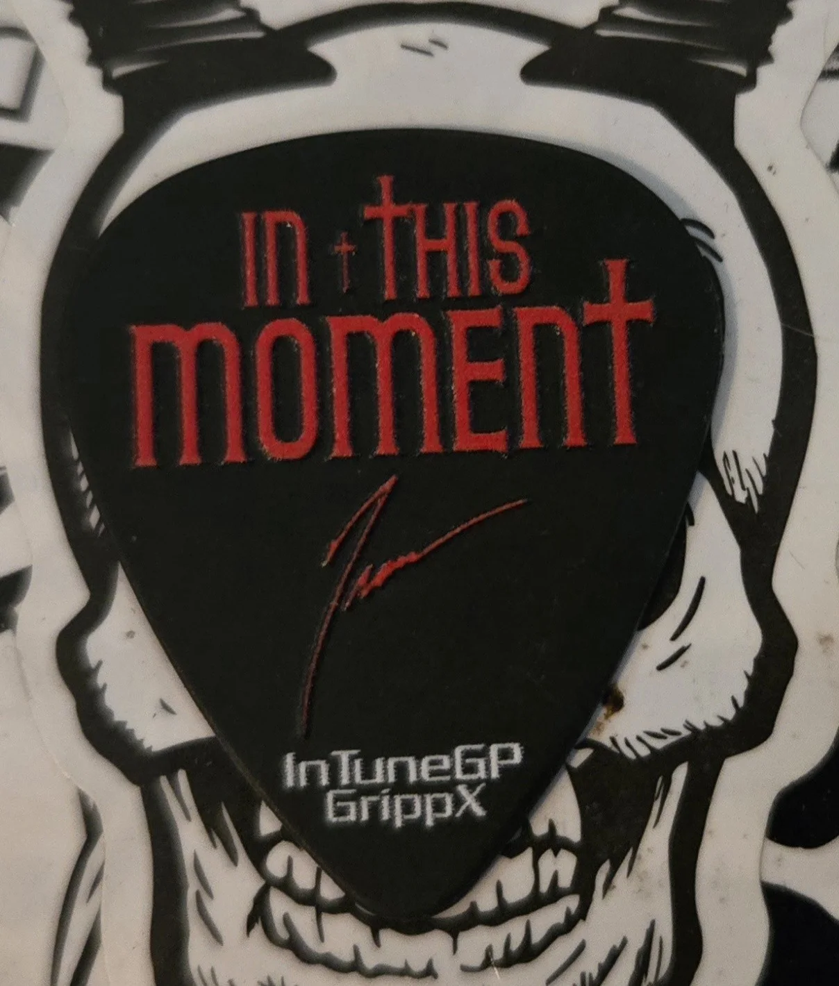 In This Moment Guitar Pick Travis Johnson Stage Used Guitar Pick Knotfest 2022, image 2