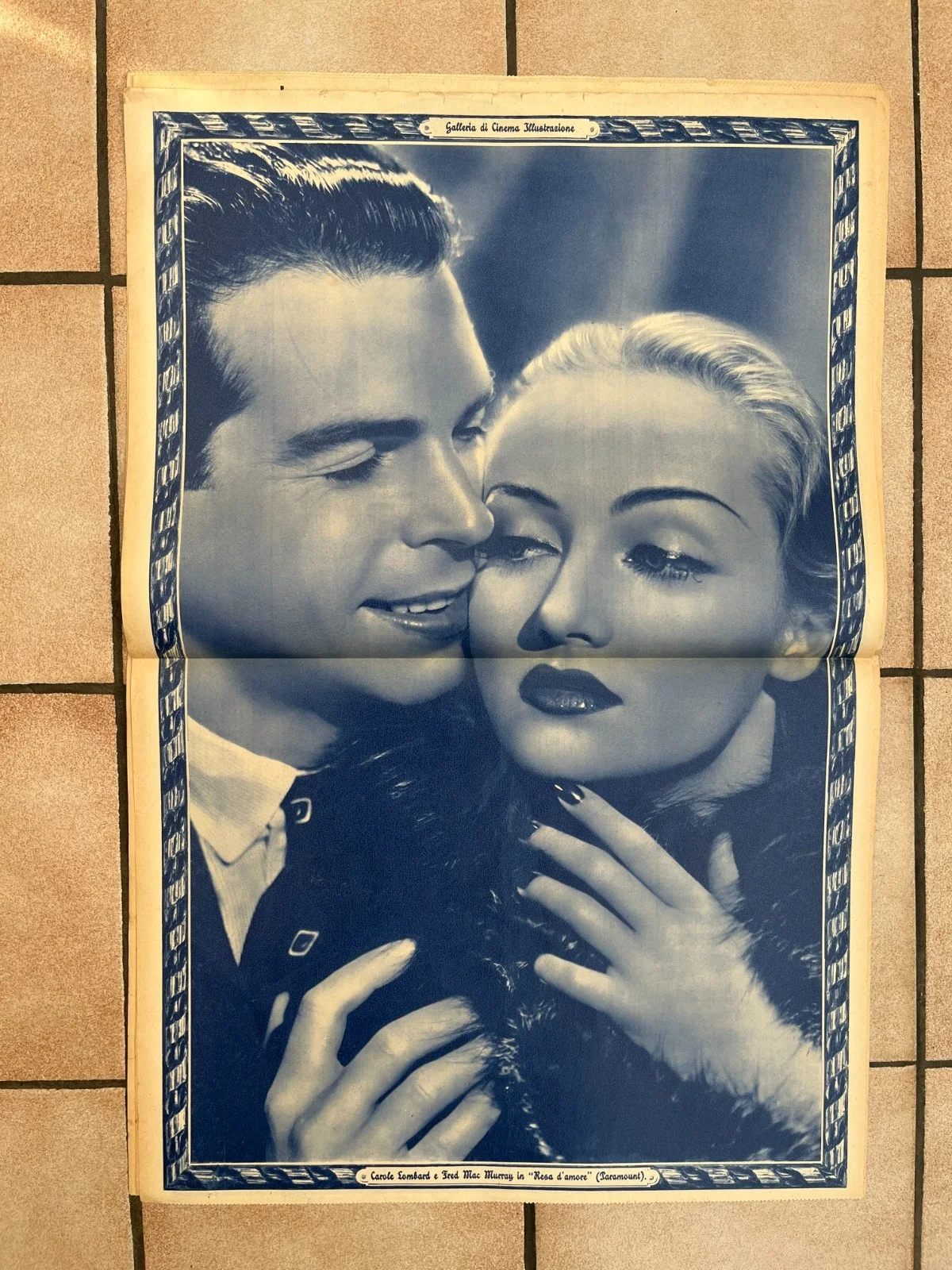 Vintage MIRIAM HOPKINS CAROLE LOMBARD FRED MAC MURRAY Italian Mag 1936, изображение 3