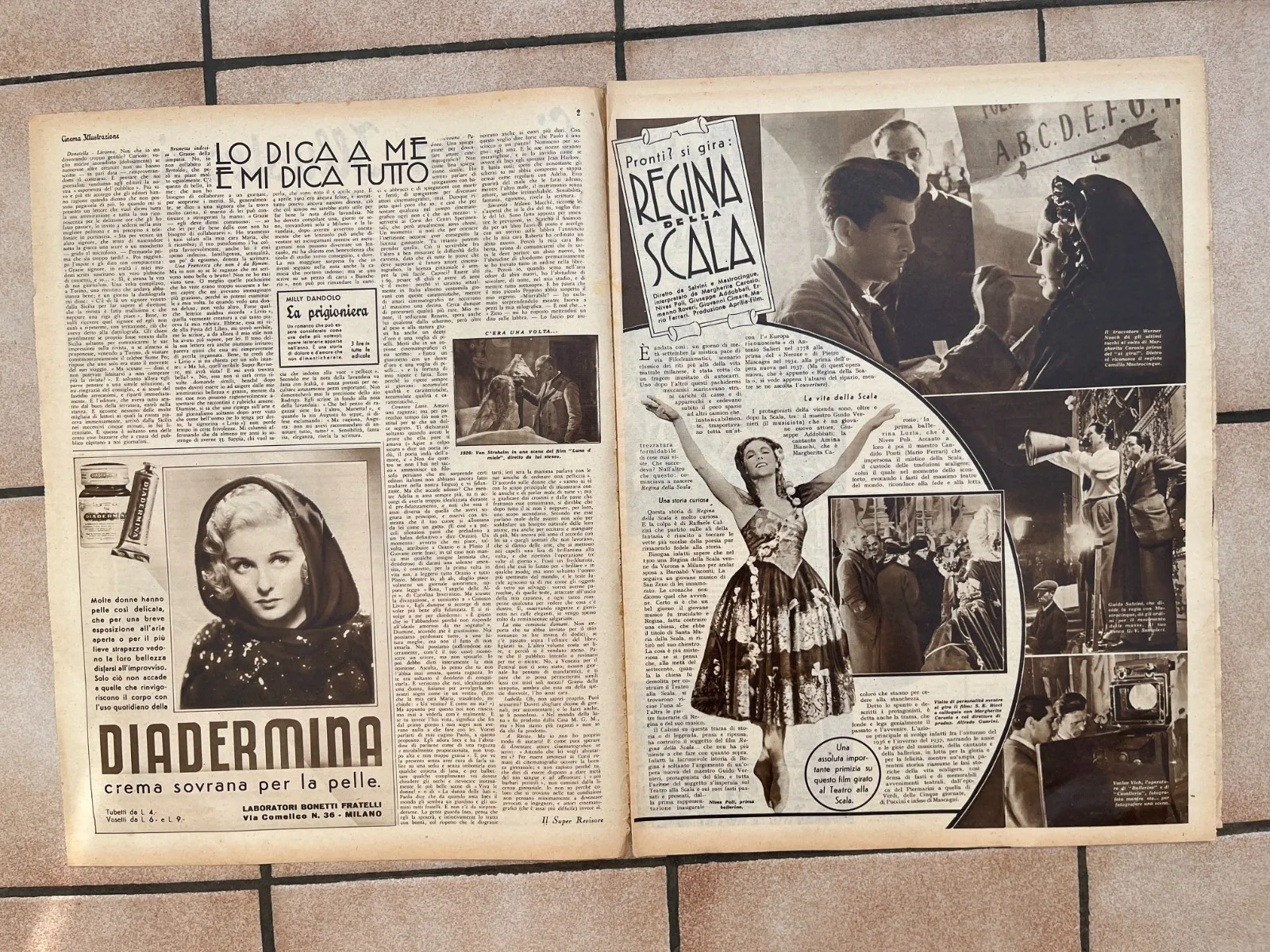 Vintage MIRIAM HOPKINS CAROLE LOMBARD FRED MAC MURRAY Italian Mag 1936, изображение 4