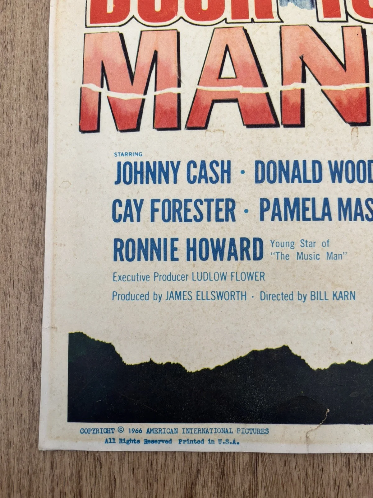 Door to Door Maniac 1966 Original Movie Insert Poster Johnny Cash Ltd ed 66/170, изображение 2