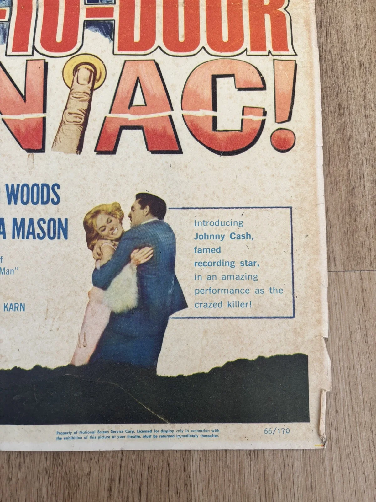 Door to Door Maniac 1966 Original Movie Insert Poster Johnny Cash Ltd ed 66/170, изображение 3
