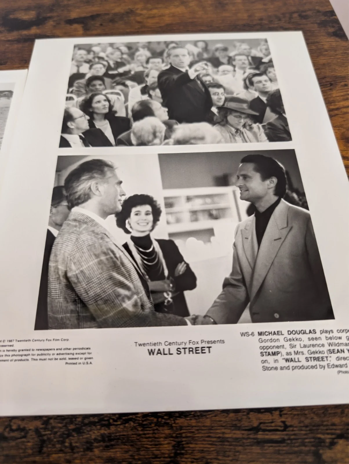wall street movie press photo x 2, image 2