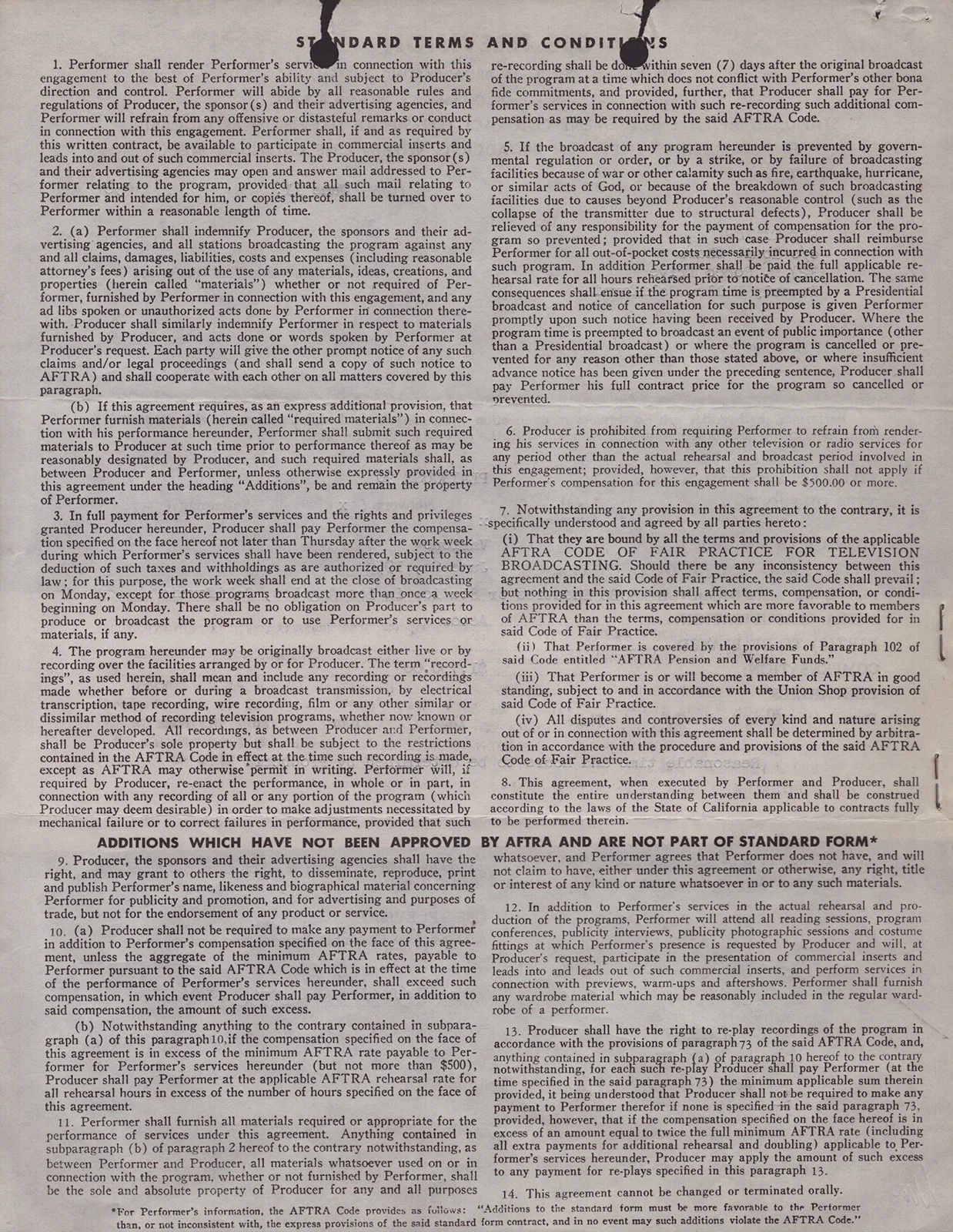 Rod Taylor — ROD TAYLOR - CONTRACT SIGNED 06/11/1958, image 2
