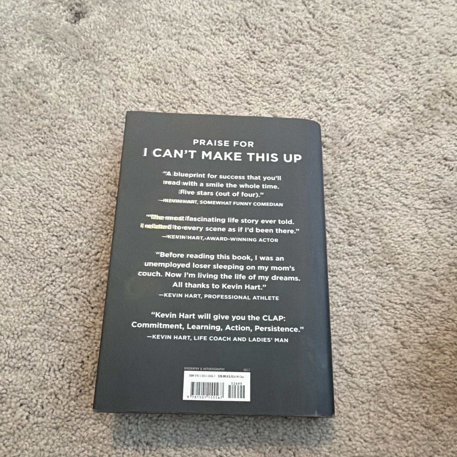 Kevin Hart — Kevin Hart Signed 'I Can't Make This Up' Hardcover Original Autograph Book, изображение 3