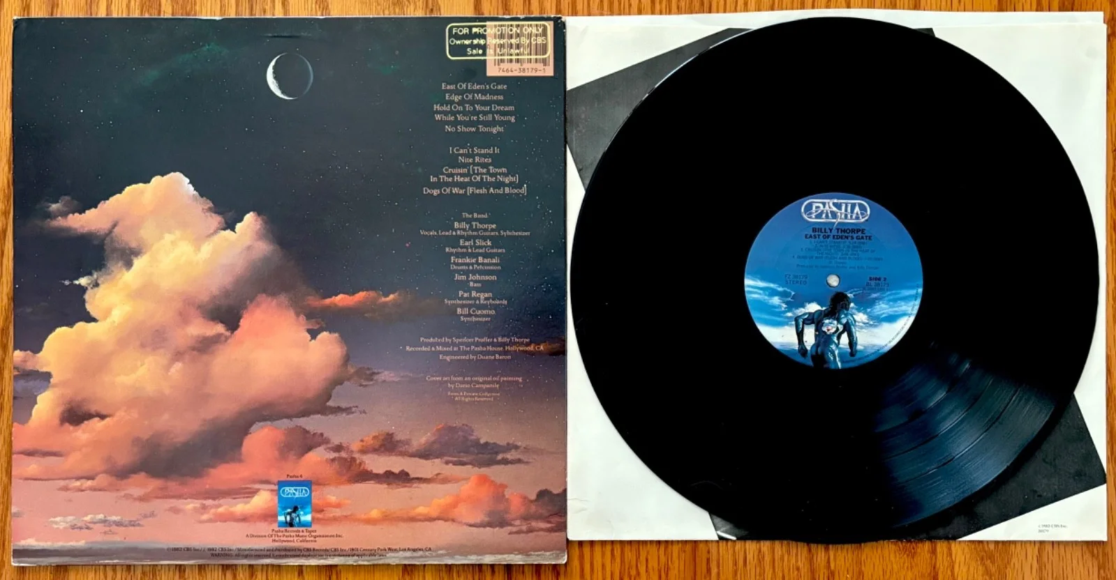 BILLY THORPE Signed EAST OF EDEN'S GATE Promo Album~PASHA #FZ 38179 ~ Near Mint!, изображение 2