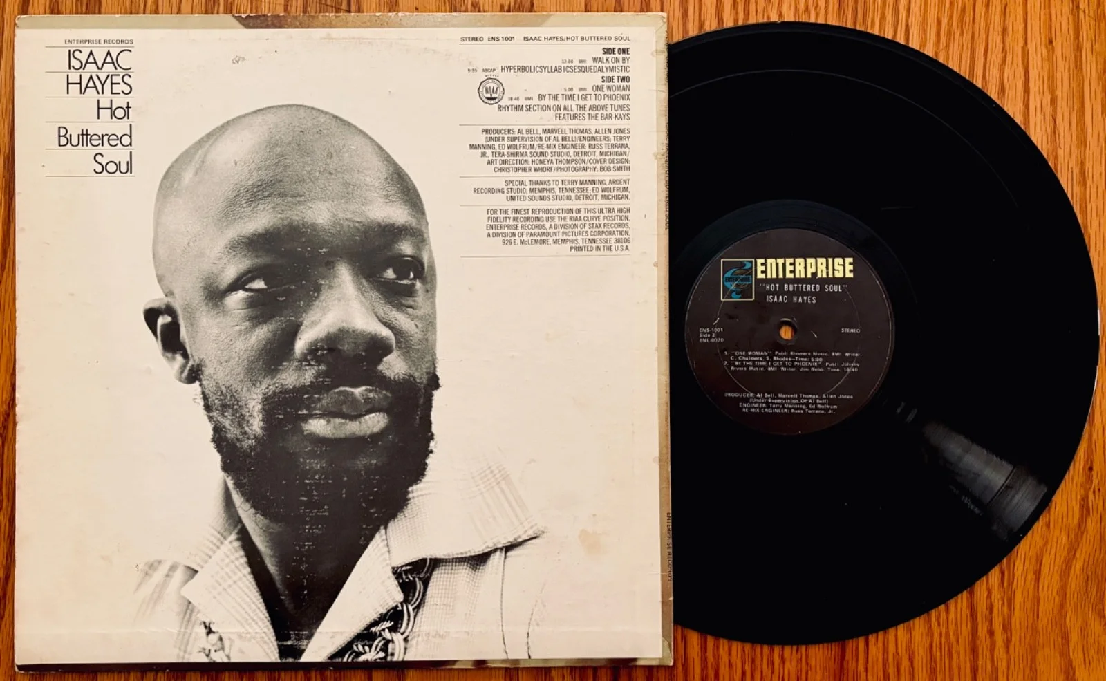 ISAAC HAYES Signed HOT BUTTERED SOUL Album~ENTERPRISE #ENS 1001, изображение 2