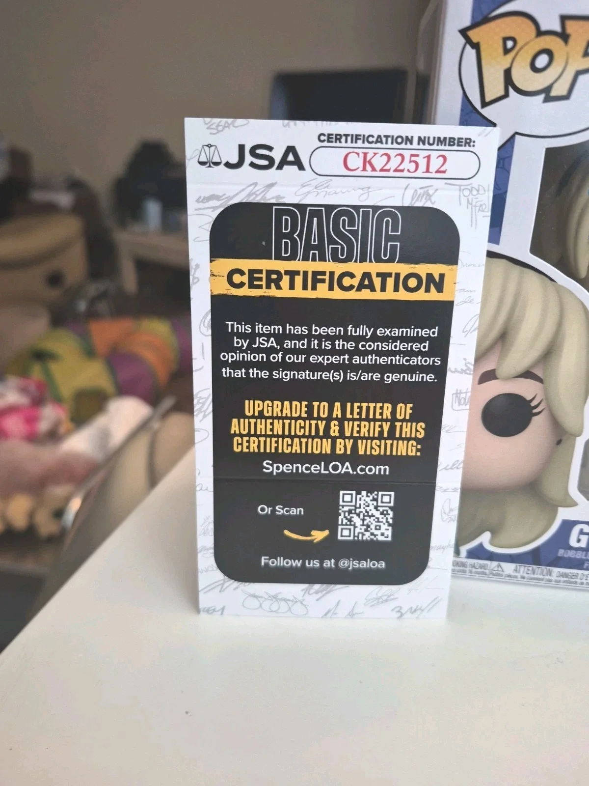Bryce Dallas Howard — Bryce Dallas Howard Spider Man 3 Movie signed Gwen Stacy Funko Pop JSA Ck22512, изображение 3