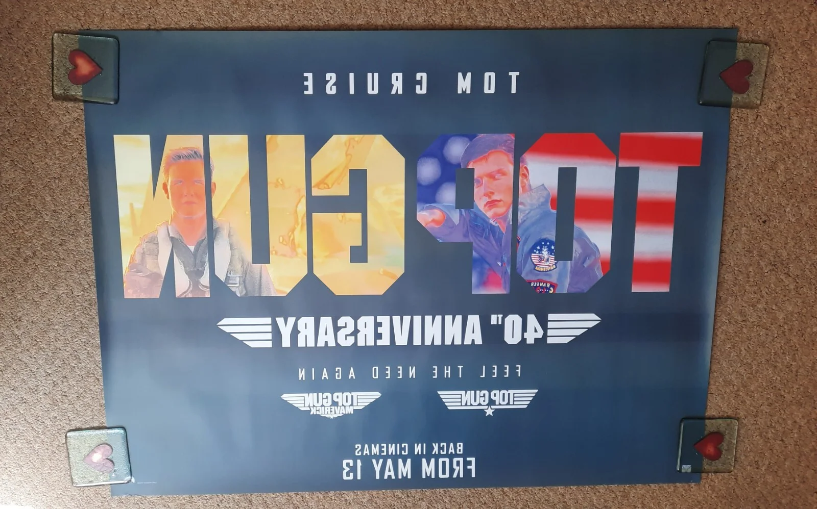 Top Gun Original Quad cinema Poster 40th Anniversary double bill, image 3