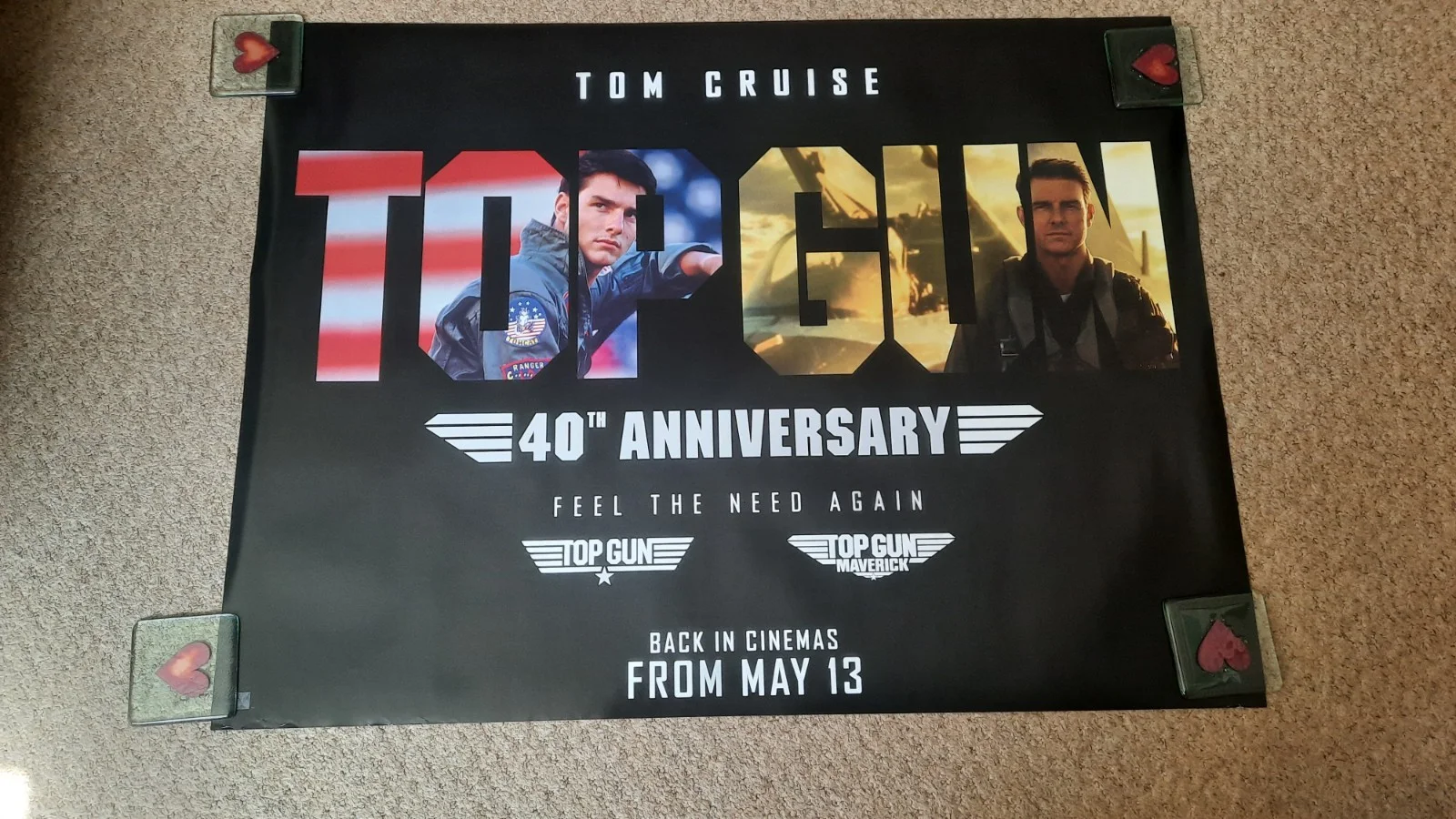 Top Gun Original Quad cinema Poster 40th Anniversary double bill, image 5