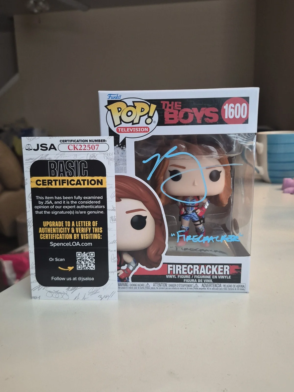 Valorie Curry — Valorie Curry The Boys TV Show signed Firecracker Funko Pop Vinyl JSA Ck22507
