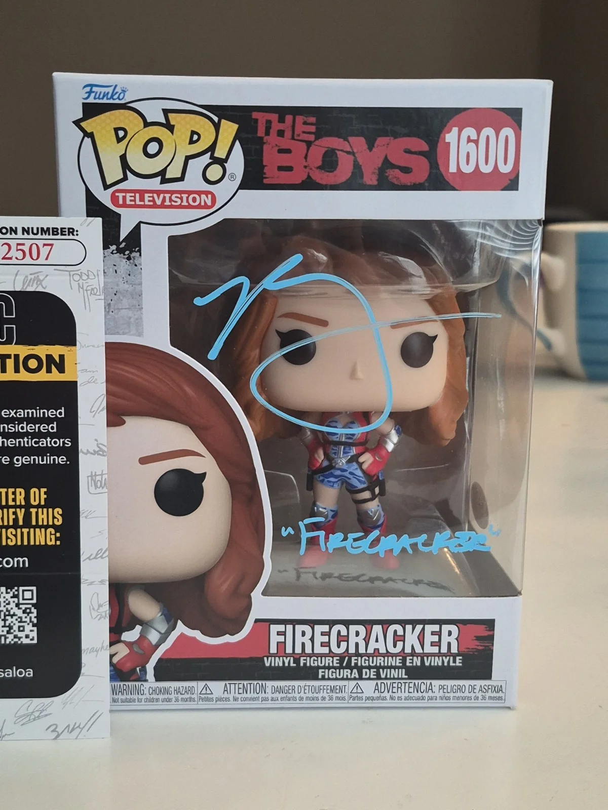Valorie Curry — Valorie Curry The Boys TV Show signed Firecracker Funko Pop Vinyl JSA Ck22507, image 2