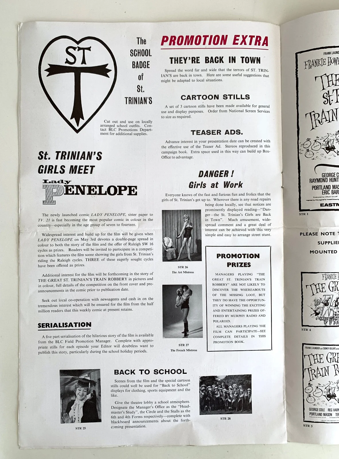 LADY PENELOPE TV21 Gerry Anderson Rarity St Trinians Promo Campaign Book 1966, изображение 2