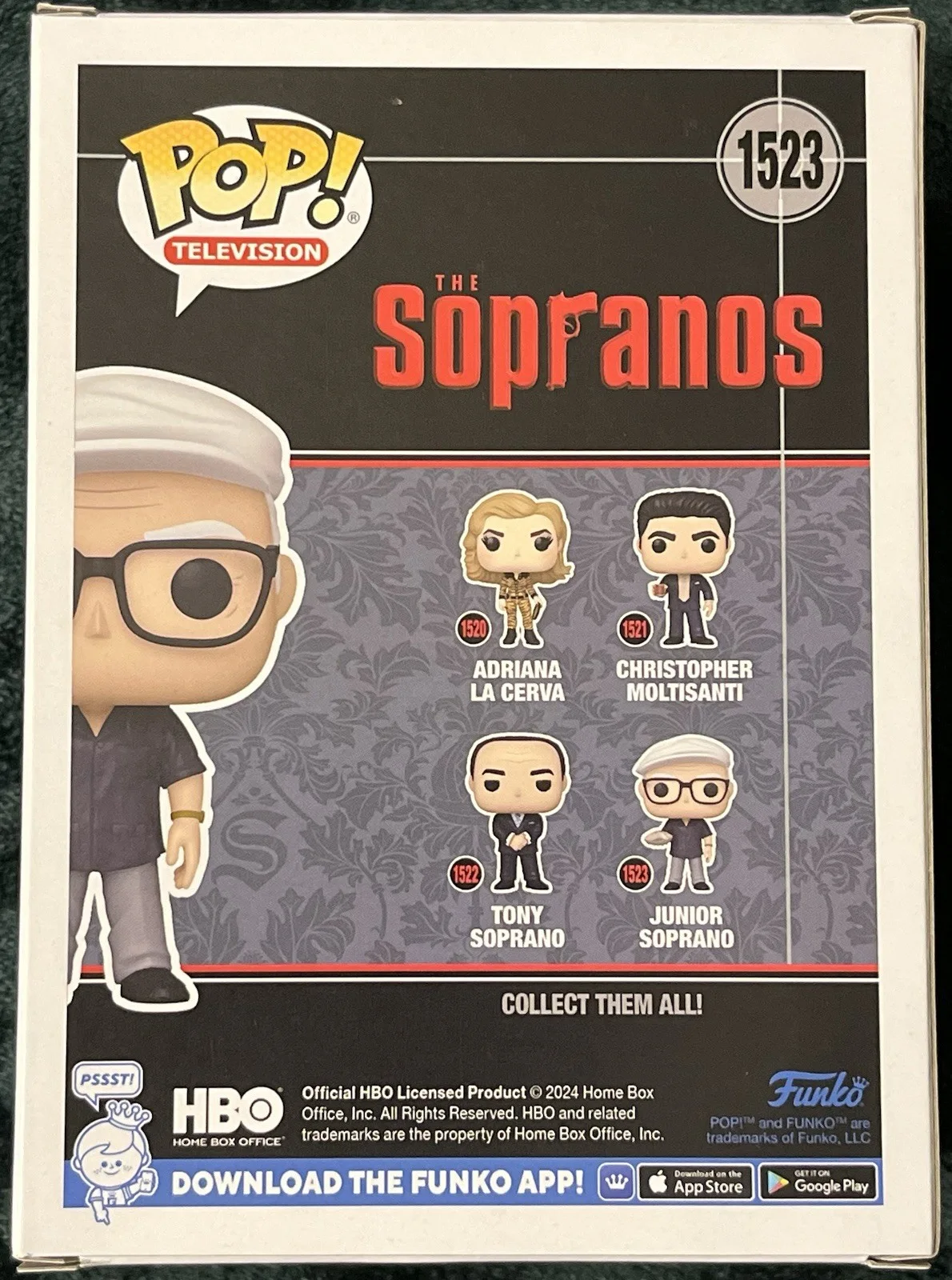 Dominic Chianese — DOMINIC CHIANESE Signed FUNKO POP! Auto COA #1523 JUNIOR SOPRANO The Sopranos, image 4