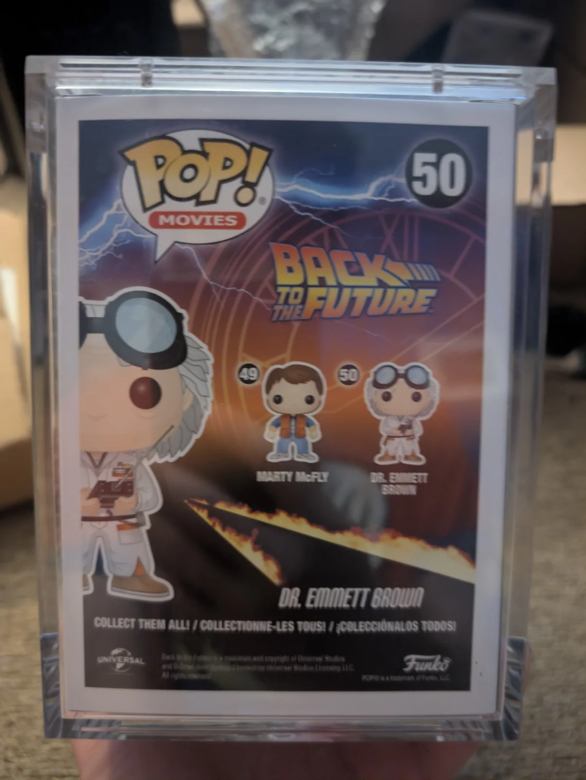 Christopher Lloyd — Christopher Lloyd Signed Funko Pop Dr Emmett Brown #50 Back To The Future JSA, image 3