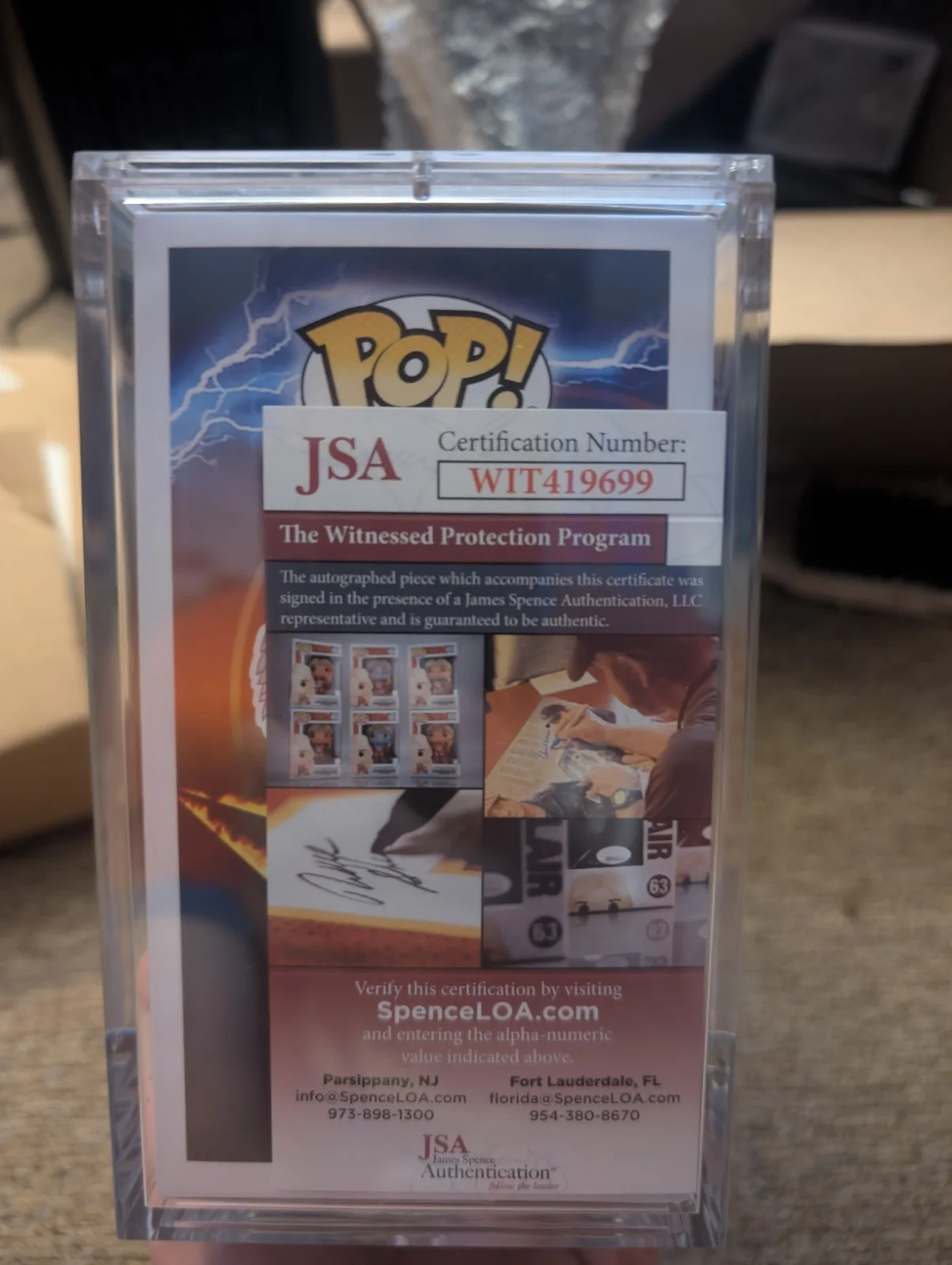Christopher Lloyd — Christopher Lloyd Signed Funko Pop Dr Emmett Brown #50 Back To The Future JSA, image 4