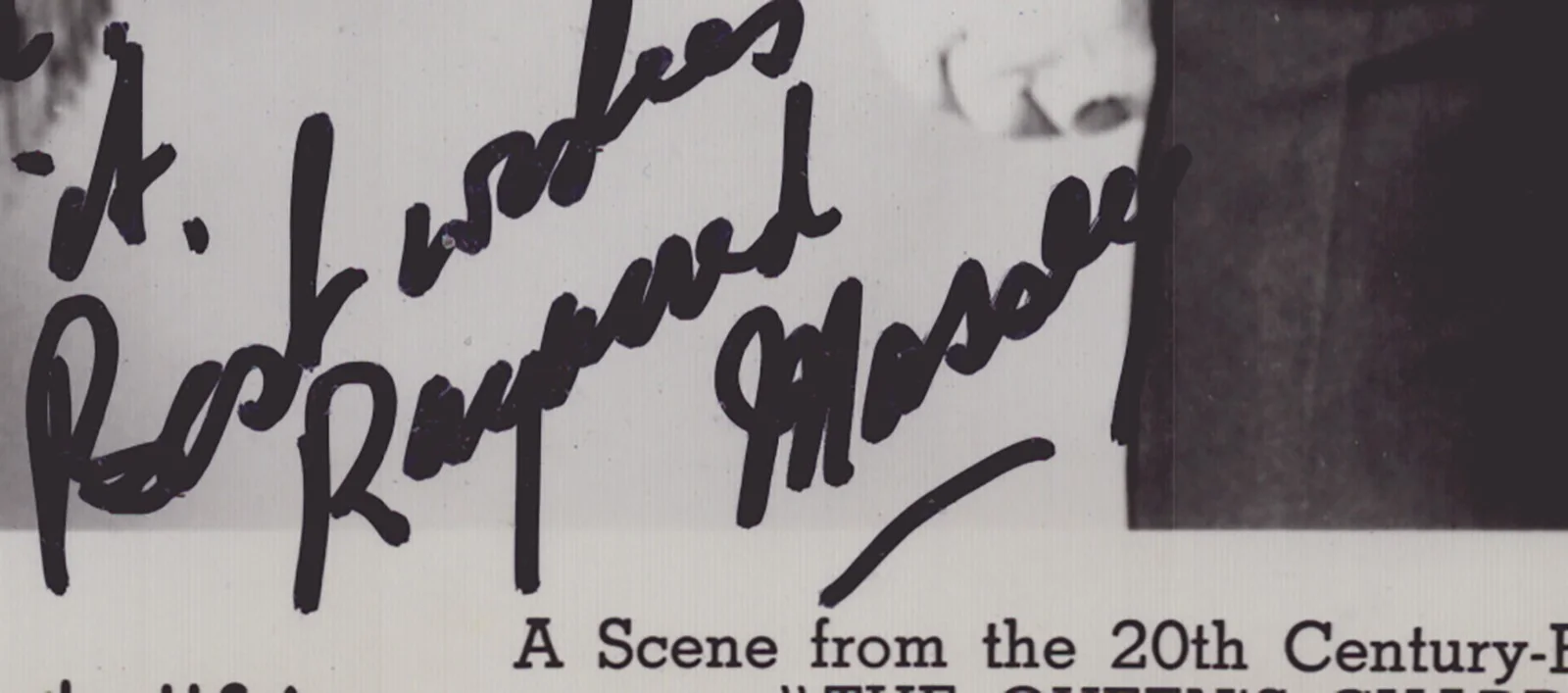 Raymond Massey — RAYMOND MASSEY - AUTOGRAPHED SIGNED PHOTOGRAPH, image 2