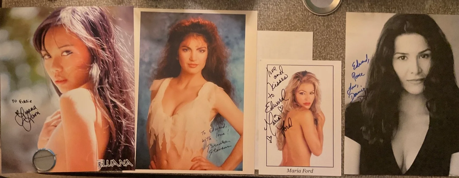 Brinke Stevens — BRINKE STEVENS SIGNED PHoto MARIA FORD DENISE DUFF LUANA AUTOGRAPH LOT SCREAM