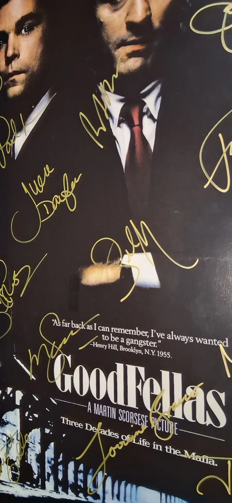 Goodfellas Cast Signed 28x42 framed Movie Poster Scorsese DeNiro Pesci Liotta+, изображение 4