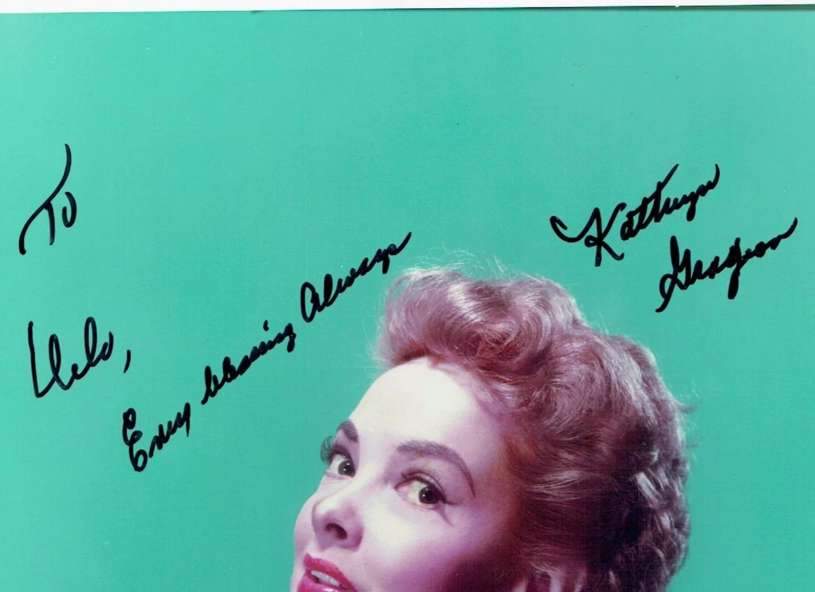 Kathryn Grayson — KATHRYN GRAYSON HAND SIGNED 8X10 COLOR PHOTO AUTOGRAPH - SINGER ACTRESS, image 3