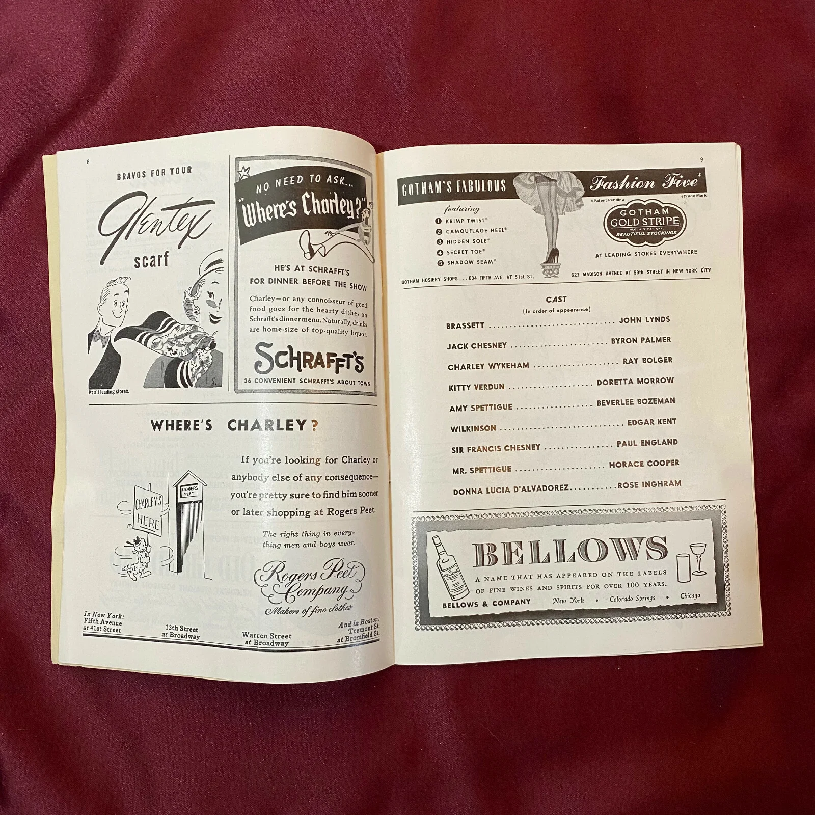 Where's Charley 1948 Playbill with Ray Bolger of Wizard of OZ St. James Theatre, image 3