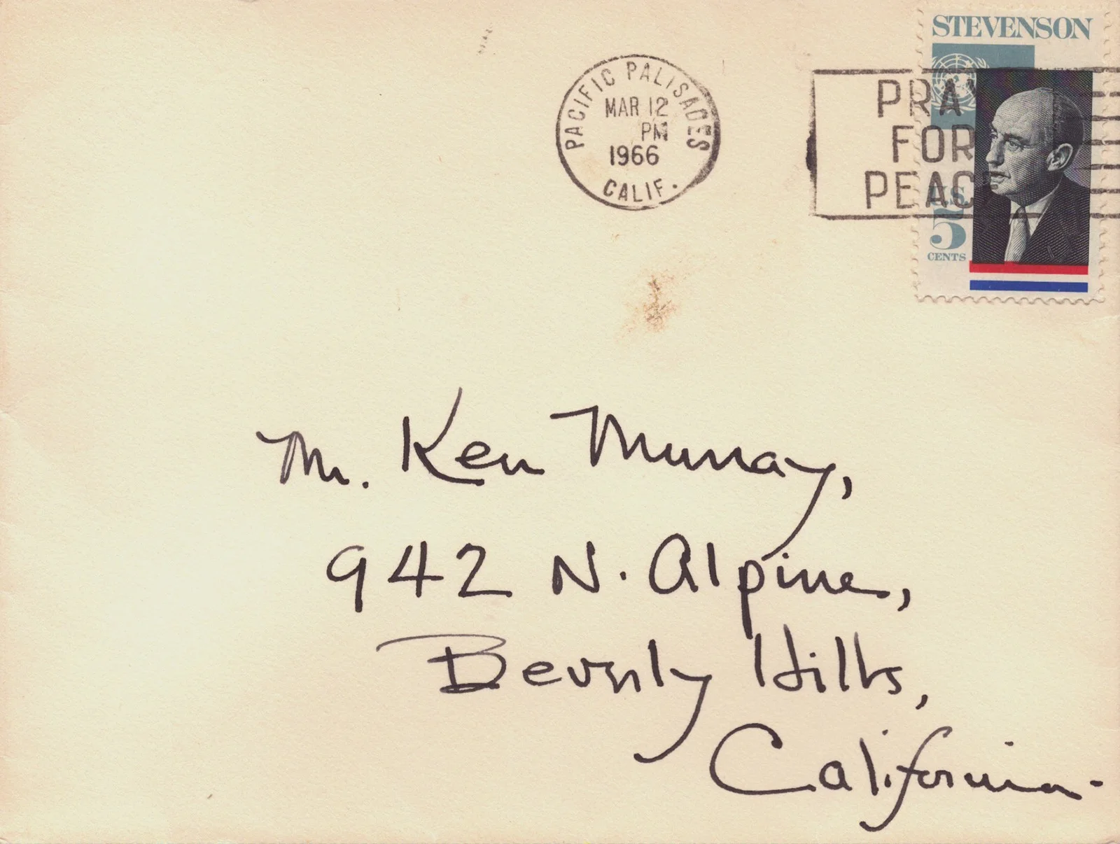 Joseph Cotten — JOSEPH COTTEN - AUTOGRAPH LETTER SIGNED 03/11/1966, image 4