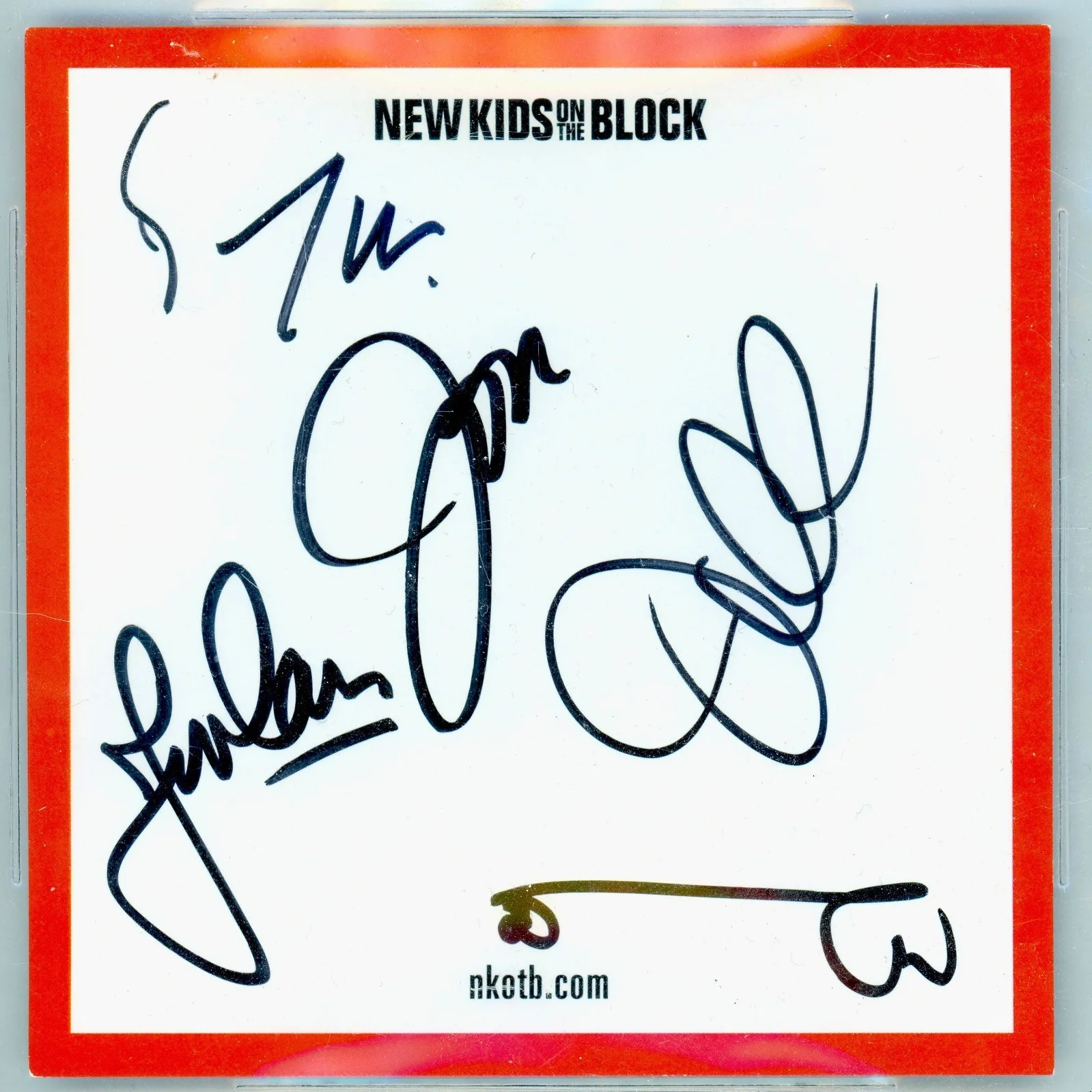 Donnie Wahlberg, Jonathan Knight, Jordan Knight — New Kids On The Block Signed CD Insert NKOTB Beckett BAS Slabbed COA Music All 5, image 3