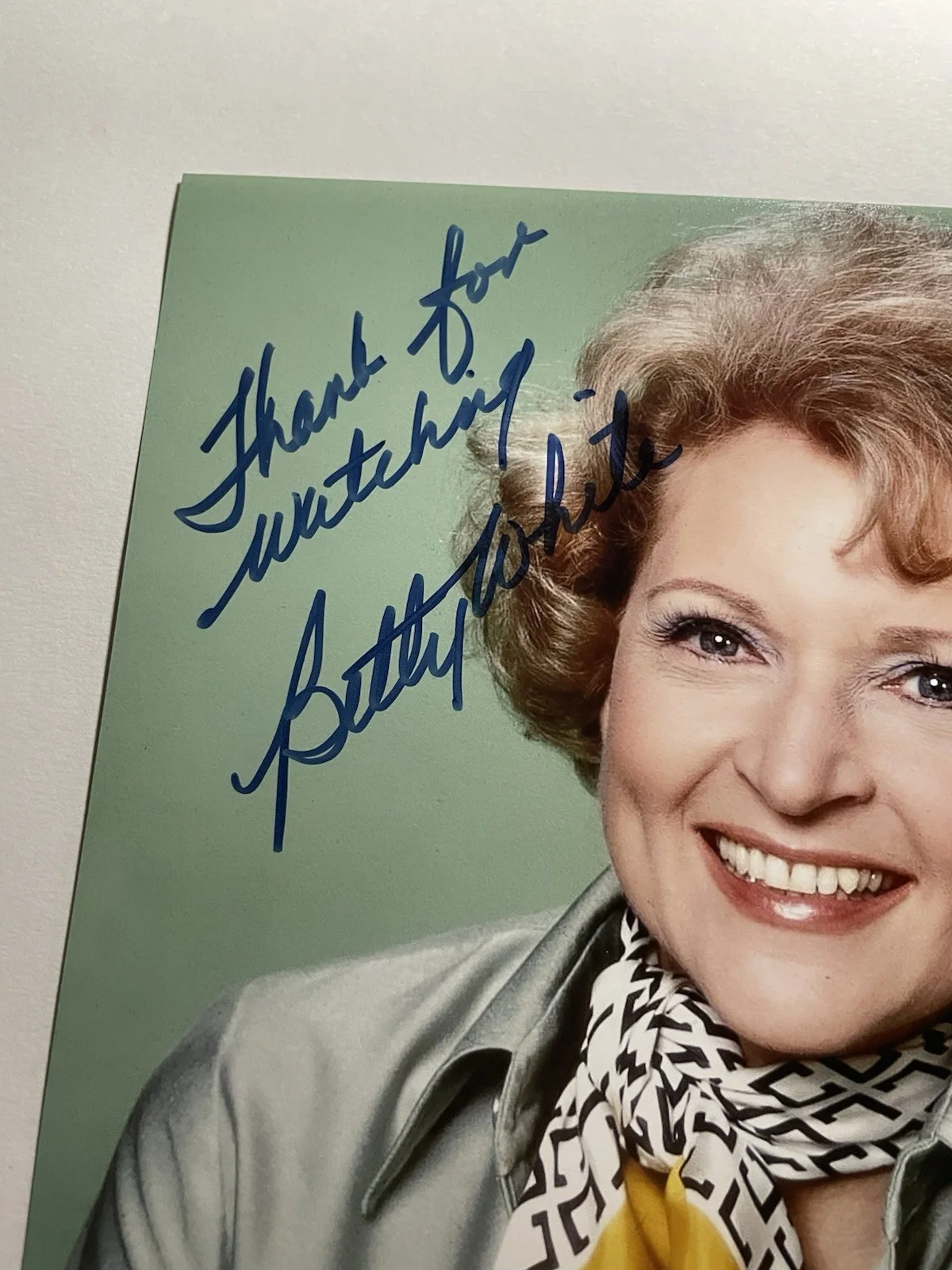 Betty White — Betty White Autographed 8x10 Photo W/COA Inscribed “Thanks For Watching”, image 2