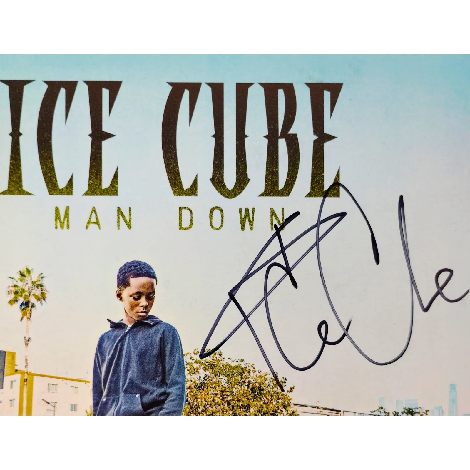 Ice Cube — Ice Cube Signed Man Down Vinyl Record Album Cover Beckett BAS COA Rap Hip Hop, изображение 3