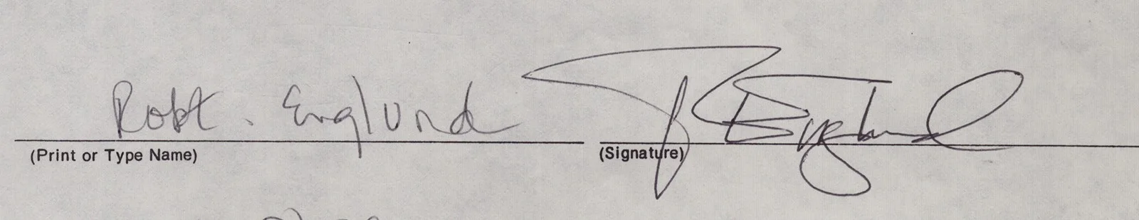 Robert Englund — ROBERT ENGLUND - DOCUMENT SIGNED 10/31/1989, изображение 2