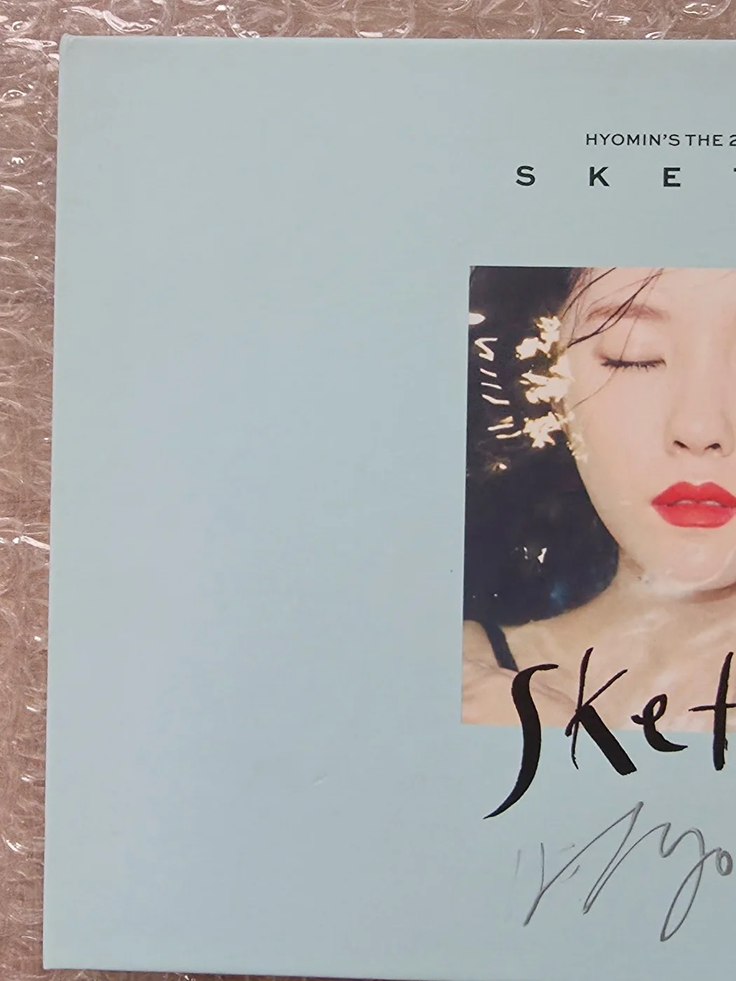 T-ara HYOMI Promo Sticker 2nd Sketch Album Autographed Hand Signed, image 3