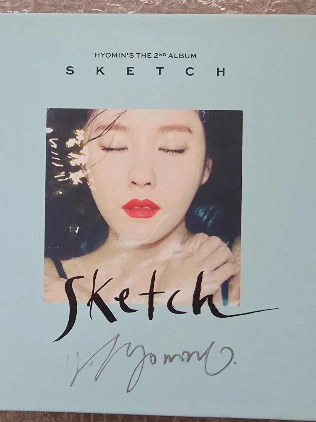 T-ara HYOMI Promo Sticker 2nd Sketch Album Autographed Hand Signed, image 4