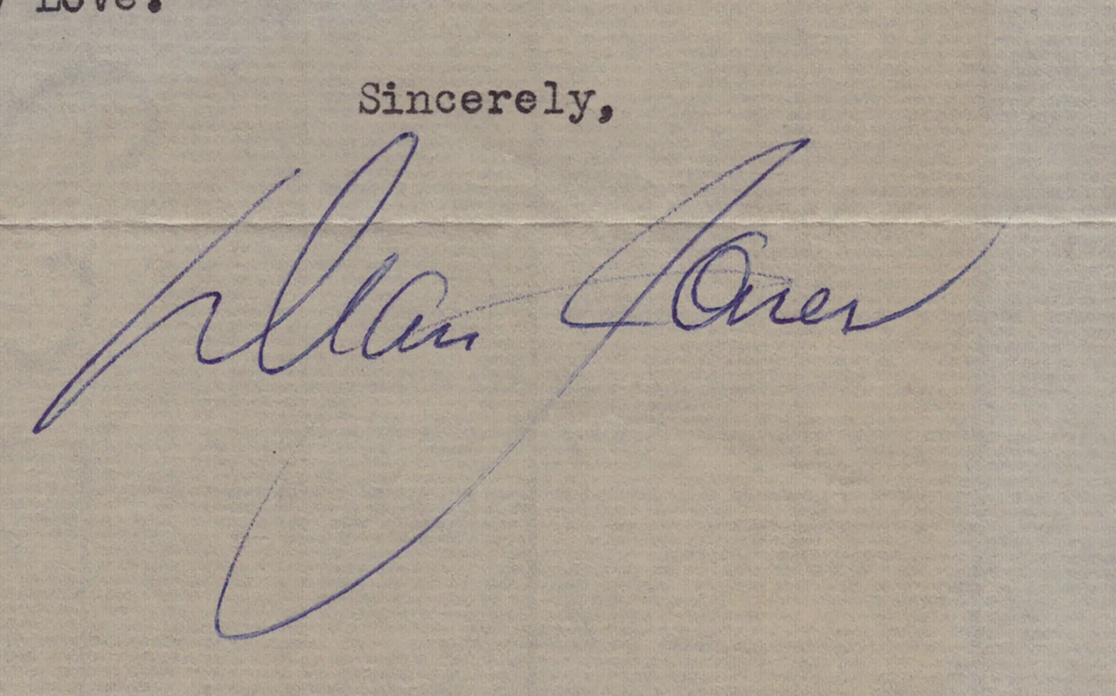 Dean Jones — DEAN JONES - TYPED LETTER SIGNED 11/18/1956, image 2