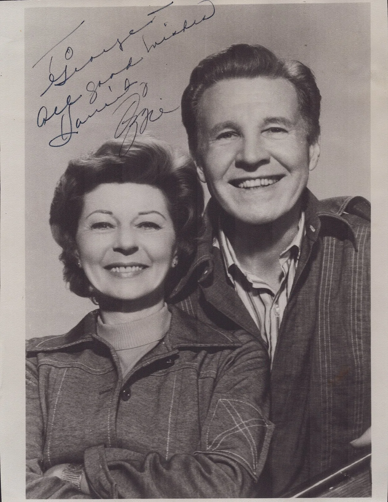 Ozzie Nelson, Harriet Hilliard Nelson — OZZIE & HARRIETT TV CAST - AUTOGRAPHED INSCRIBED PHOTOGRAPH WITH CO-SIGNERS