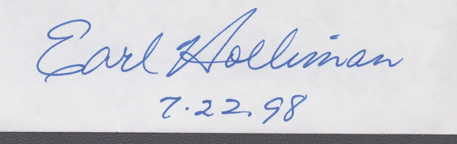 Earl Holliman — EARL HOLLIMAN - AUTOGRAPH LETTER SIGNED 07/22/1998, image 2