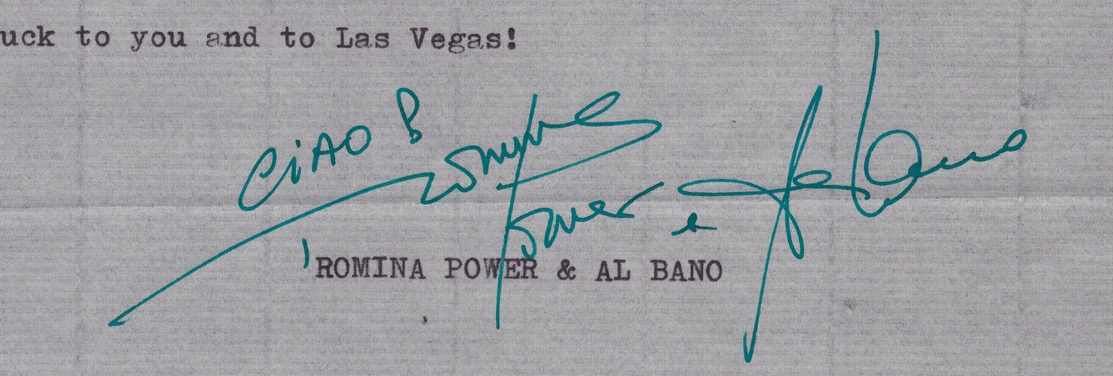 Romina Power, Albano Carrisi — ROMINA POWER - TYPED LETTER SIGNED 11/20/1984 WITH CO-SIGNERS, изображение 2